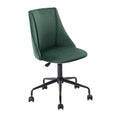 Green and Black Adjustable Height Swivel Rolling Office Chair - 37.20" H x 23.20" W x 16.70" D on a white background
