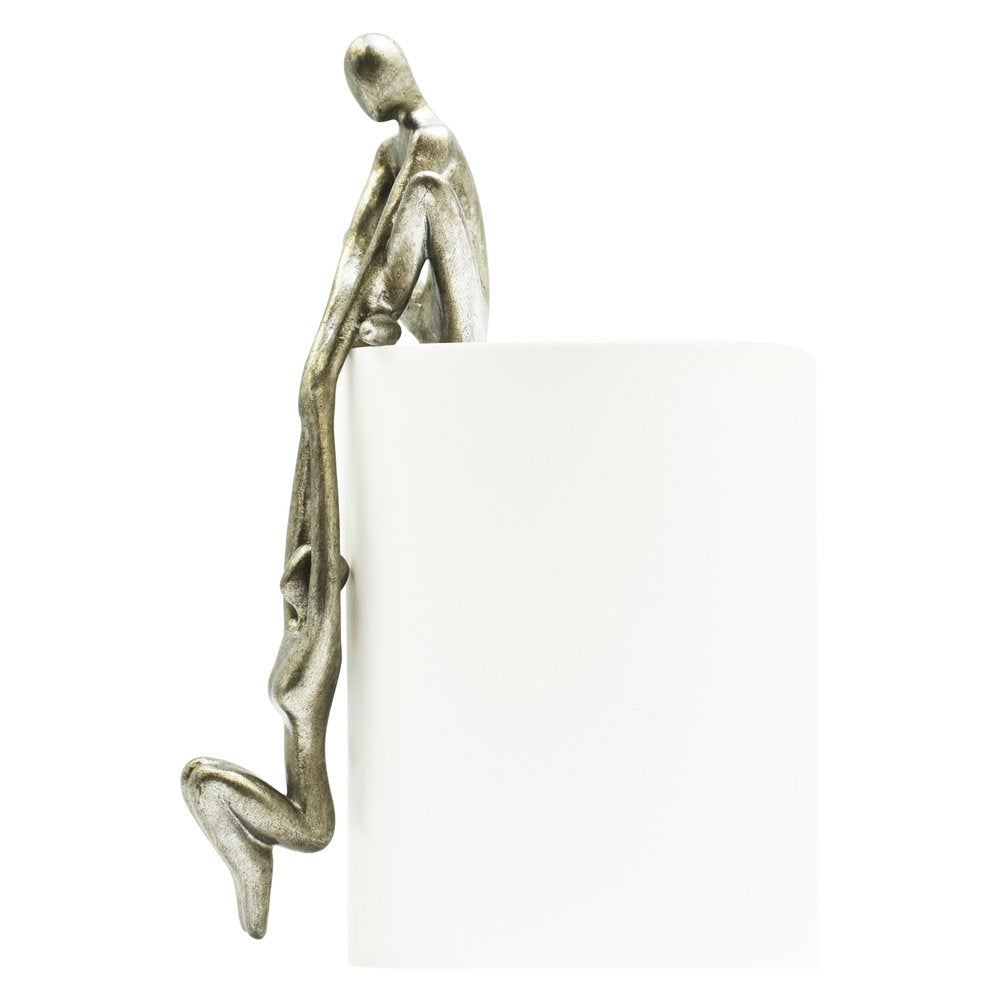 8" Pewter Resin People Tabletop Sculpture on a white background