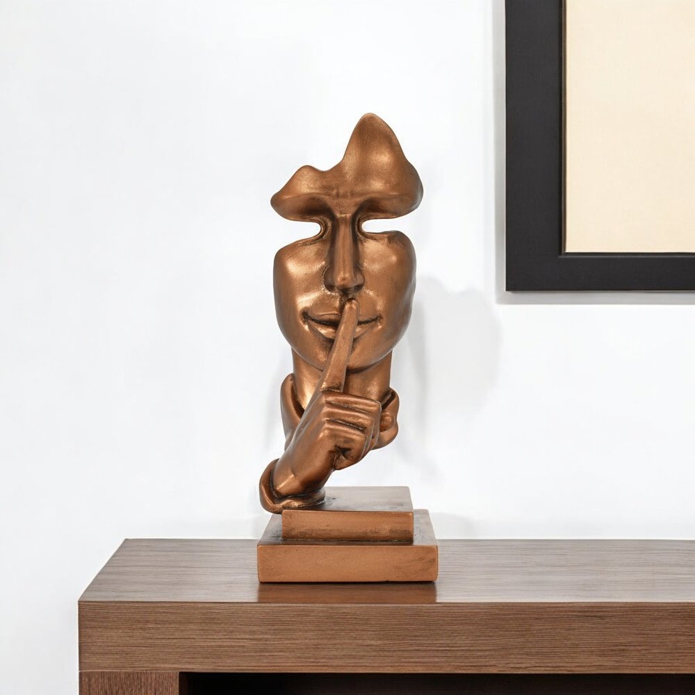 8" Bronze Resin Tabletop Sculpture on a white background