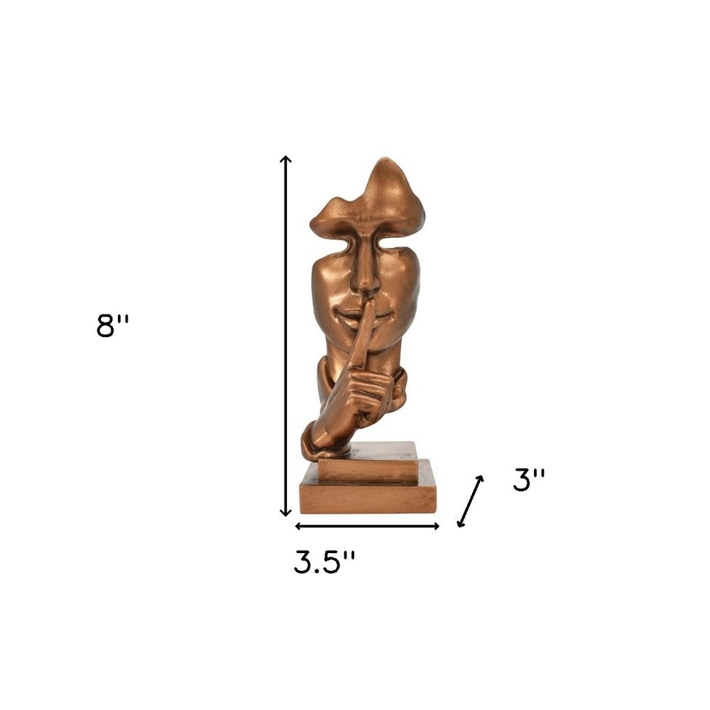 8" Bronze Resin Tabletop Sculpture on a white background