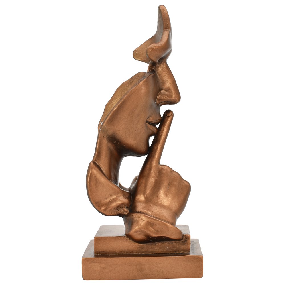 8" Bronze Resin Tabletop Sculpture on a white background