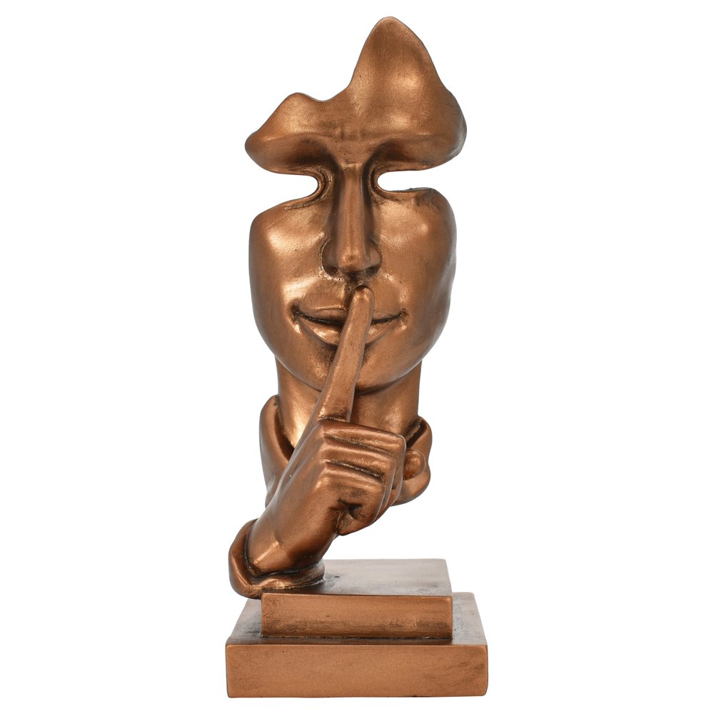 8" Bronze Resin Tabletop Sculpture on a white background