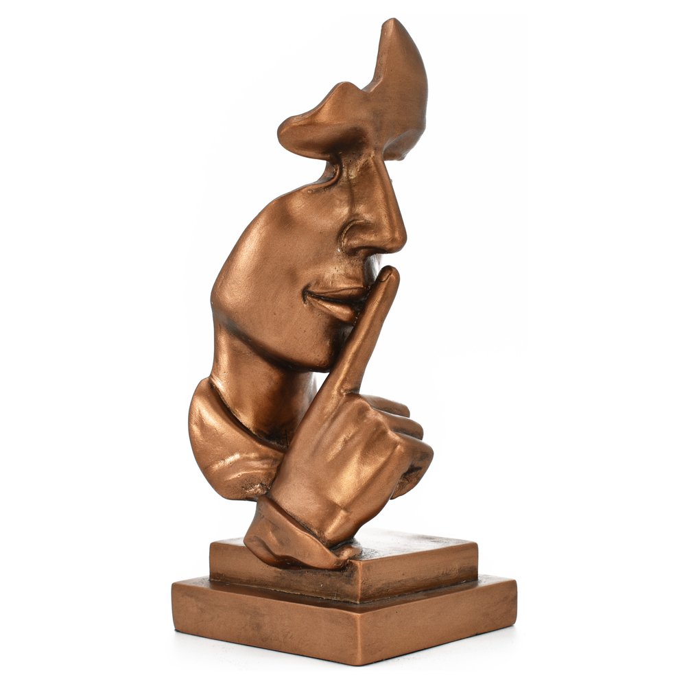 8" Bronze Resin Tabletop Sculpture on a white background