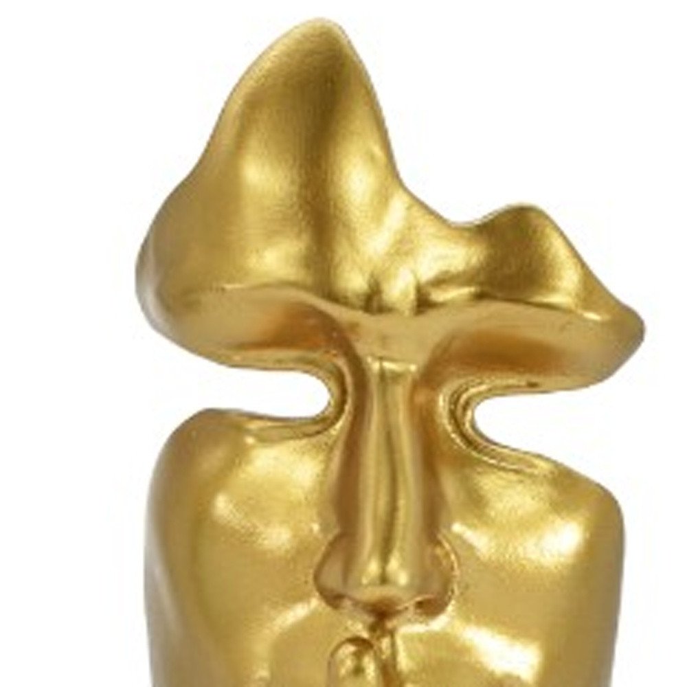 8" Gold Resin Tabletop Sculpture on a white background