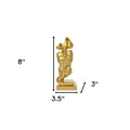 8" Gold Resin Tabletop Sculpture on a white background