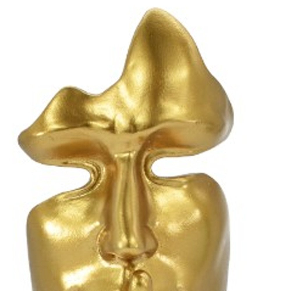 8" Gold Resin Tabletop Sculpture on a white background