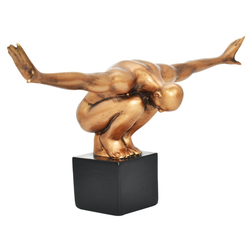 4" Bronze Resin Man Tabletop Sculpture