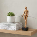 8" Bronze Resin Man Tabletop Sculpture