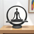 8" Black Resin Tabletop Sculpture