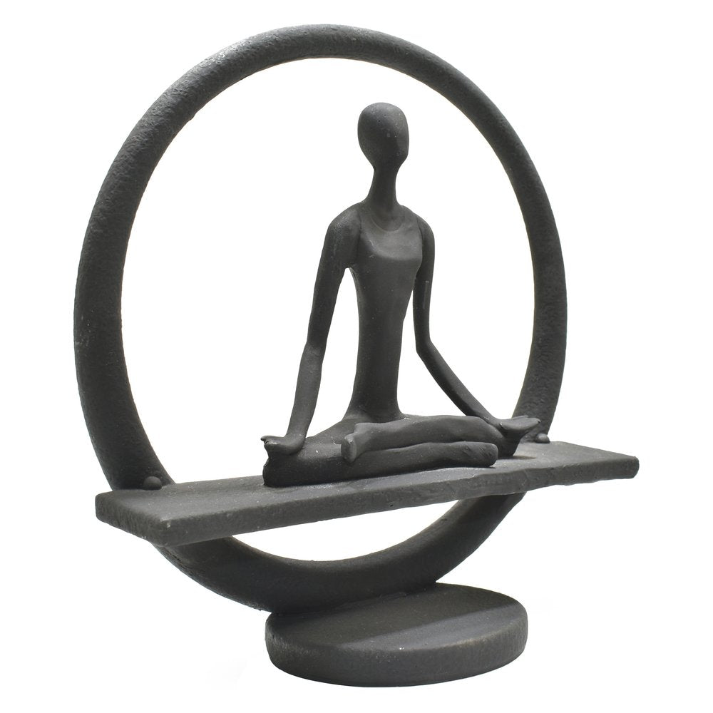 8" Black Resin Tabletop Sculpture