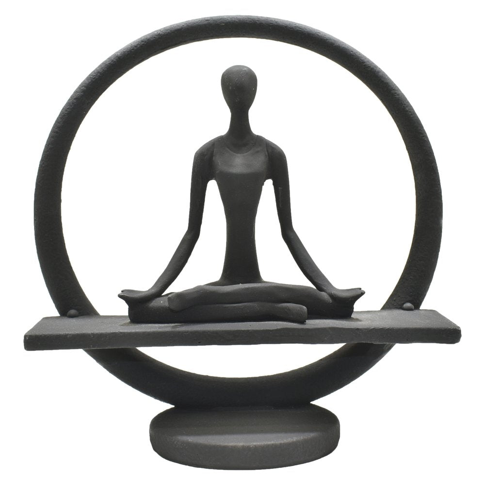 8" Black Resin Tabletop Sculpture