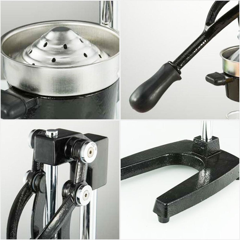 7" Black And Silver Stainless Steel Manual Juicer - SKU 568983