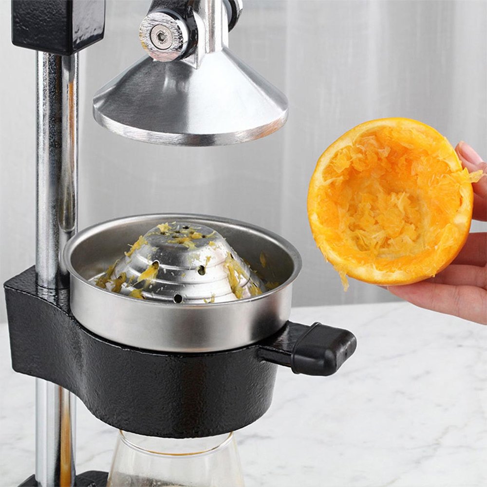 7" Black And Silver Stainless Steel Manual Juicer - SKU 568983