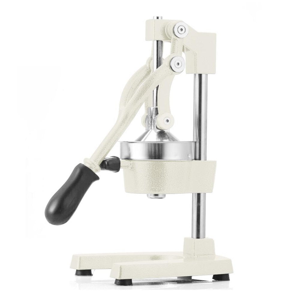 7" White Black And Silver Stainless Steel Manual Juicer