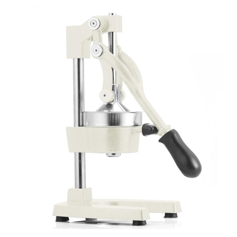 7" White Black And Silver Stainless Steel Manual Juicer