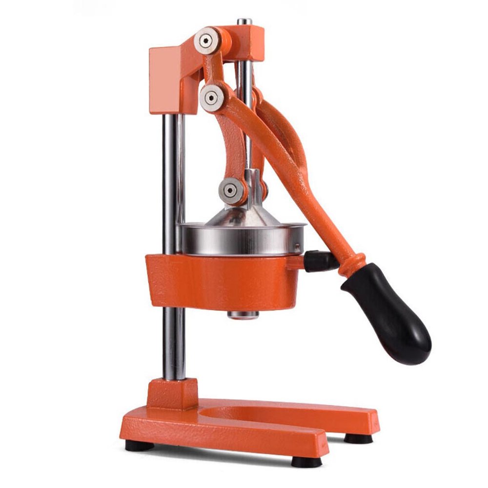 7" Orange Cast Iron Manual Juicer