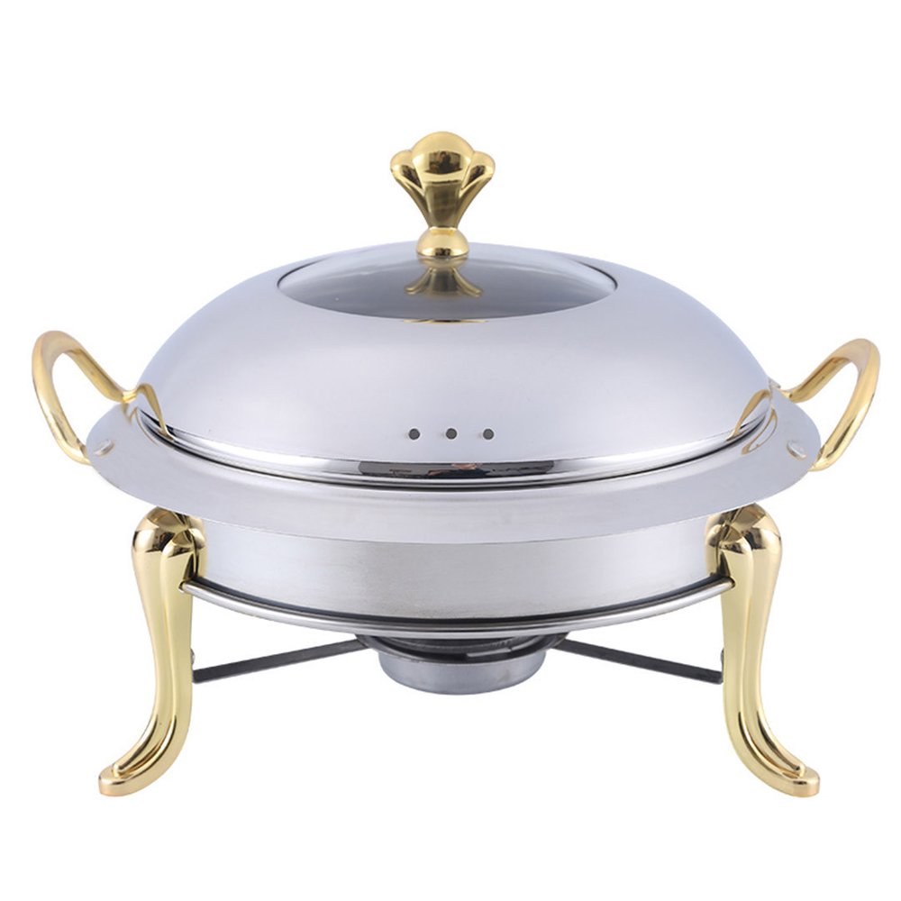 11" Silver Stainless Steel Chafing Dish With Stand