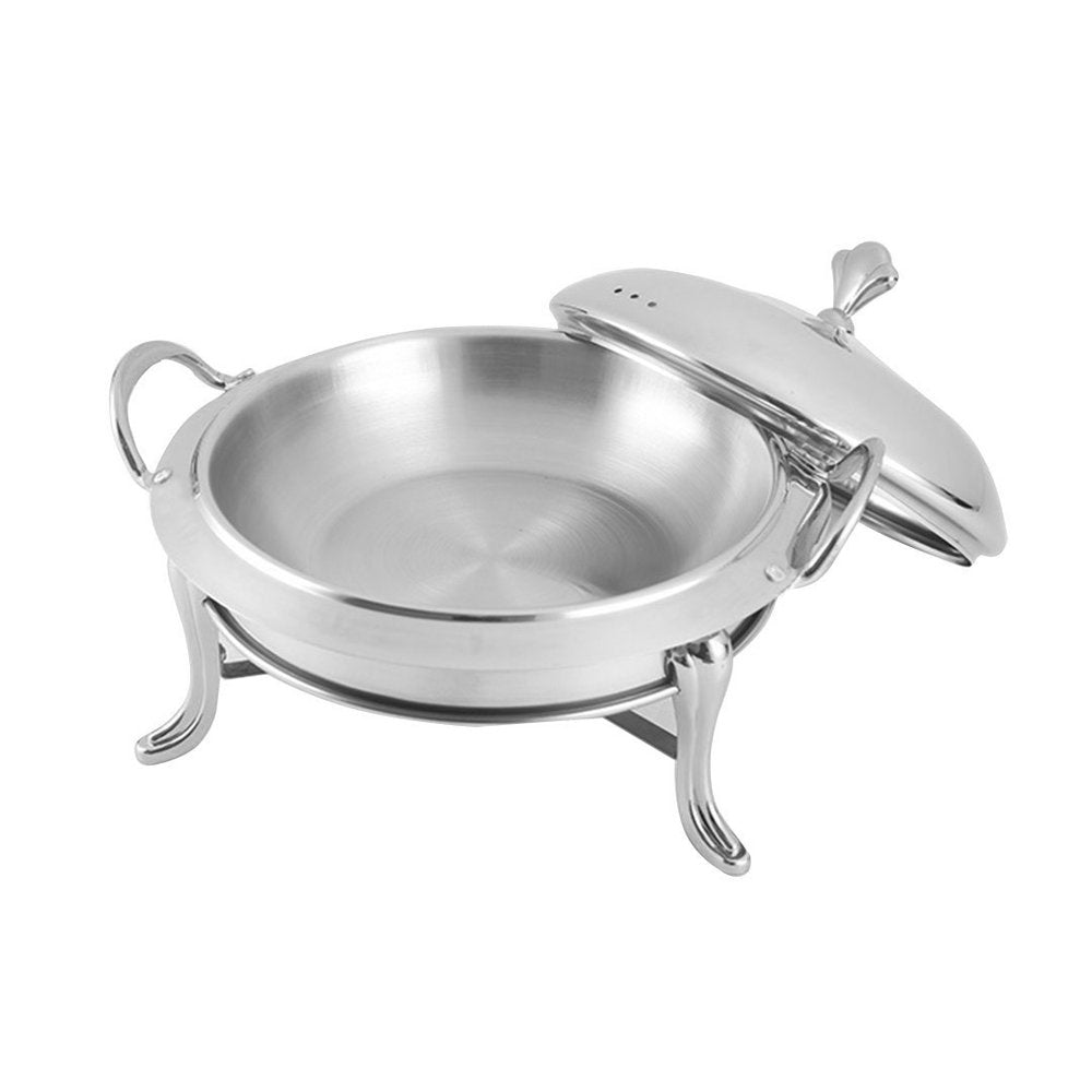 11" Silver Stainless Steel Chafing Dish With Stand