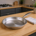 10" Silver Stainless Steel Frying Pan