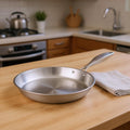 13" Silver Stainless Steel Frying Pan