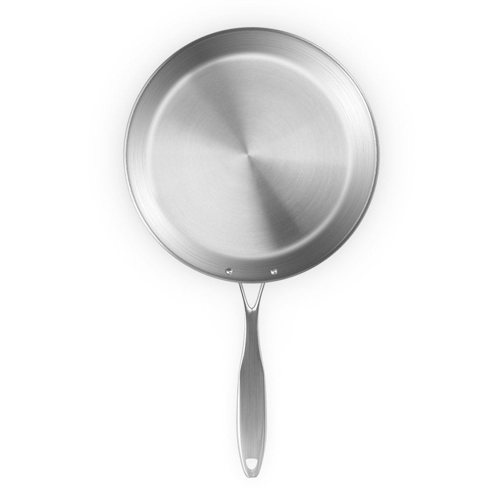 13" Silver Stainless Steel Frying Pan