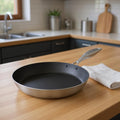 10" Black And Silver Stainless Steel Frying Pan