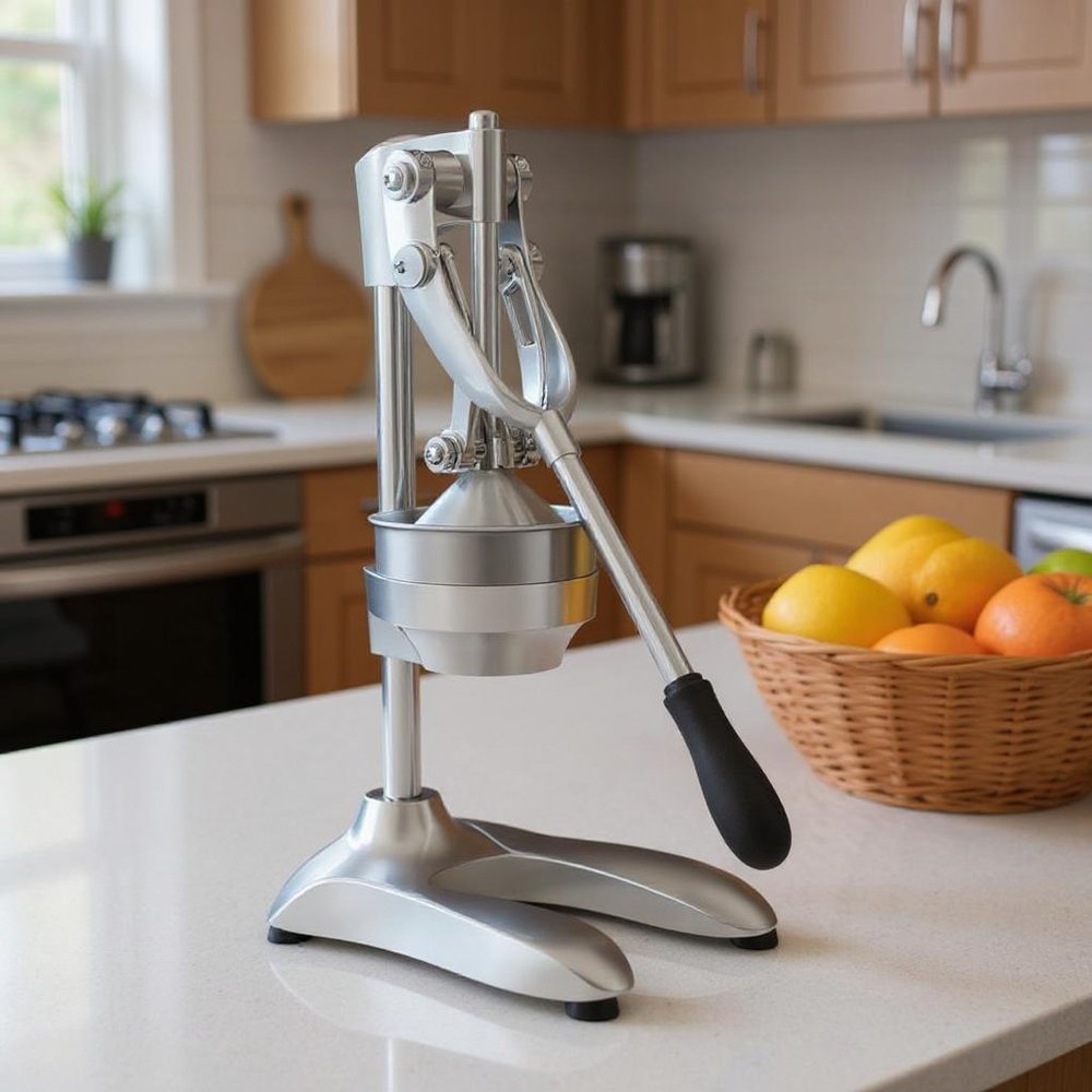 7" Silver Stainless Steel Manual Juicer