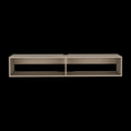 59" Beige Floating Mount TV Stand photographed against a dark studio background in beige.