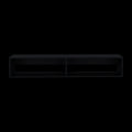 59" Black Floating Mount TV Stand photographed against a dark studio background in black.