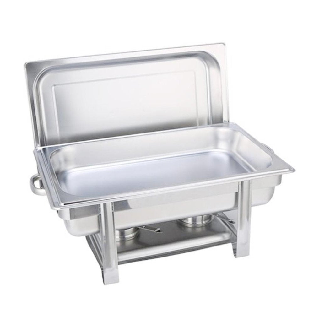 9" Silver Stainless Steel Chafing Dish With Stand - SKU 569492 on a white background