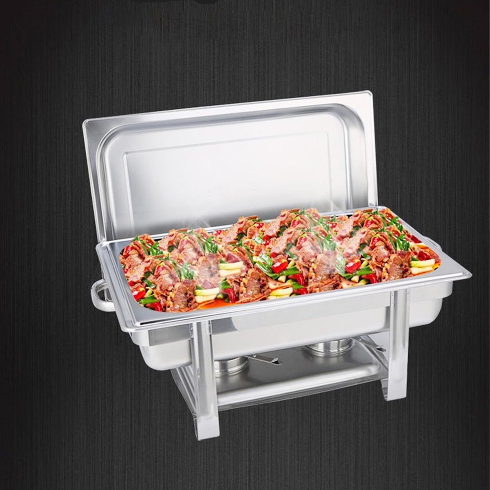 9" Silver Stainless Steel Chafing Dish With Stand - SKU 569492