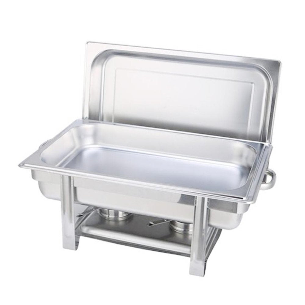 9" Silver Stainless Steel Chafing Dish With Stand - SKU 569492 on a white background