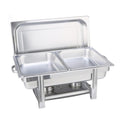 9" Silver Stainless Steel Chafing Dish With Stand - SKU 569493 on a white background