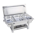 9" Silver Stainless Steel Chafing Dish With Stand - SKU 569494 on a white background