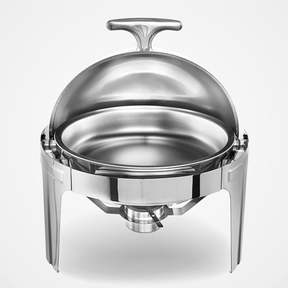 19" Silver Stainless Steel Chafing Dish With Stand