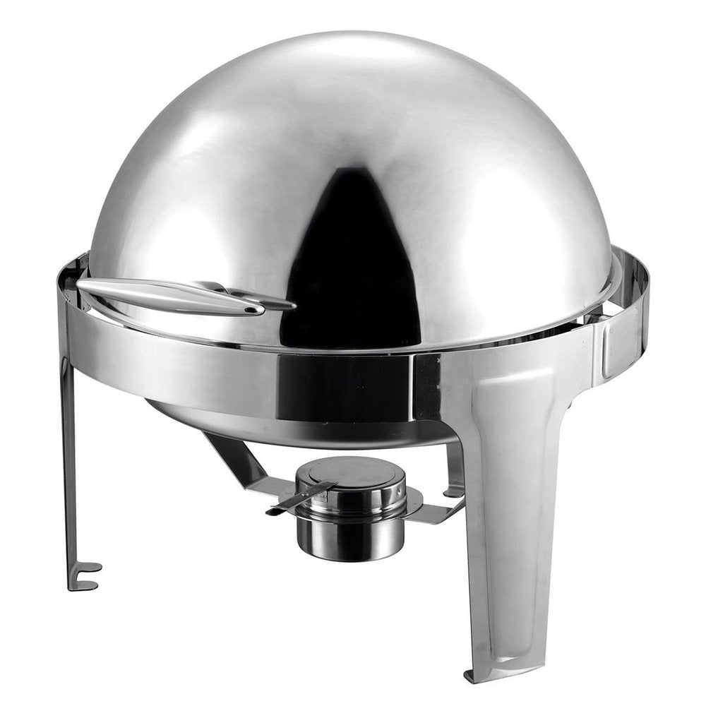 19" Silver Stainless Steel Chafing Dish With Stand