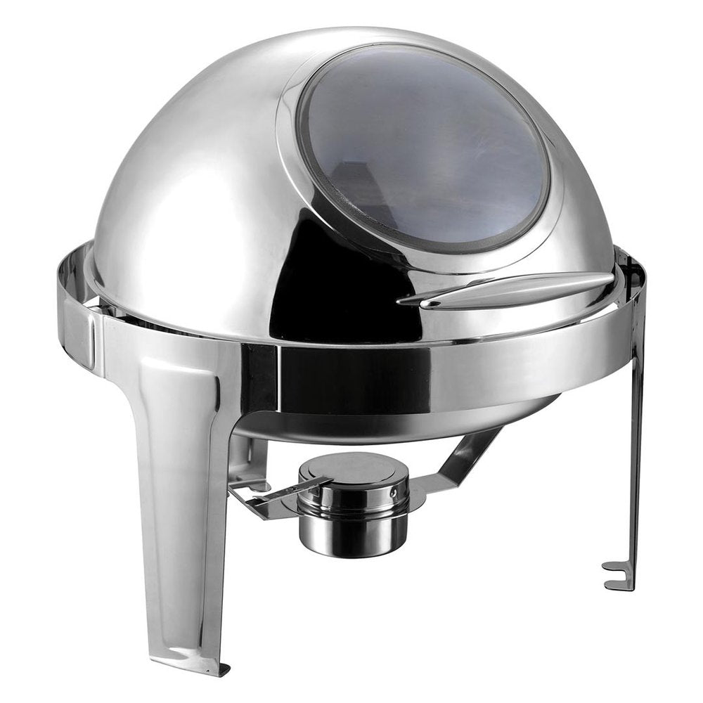 20" Silver Stainless Steel Chafing Dish With Stand