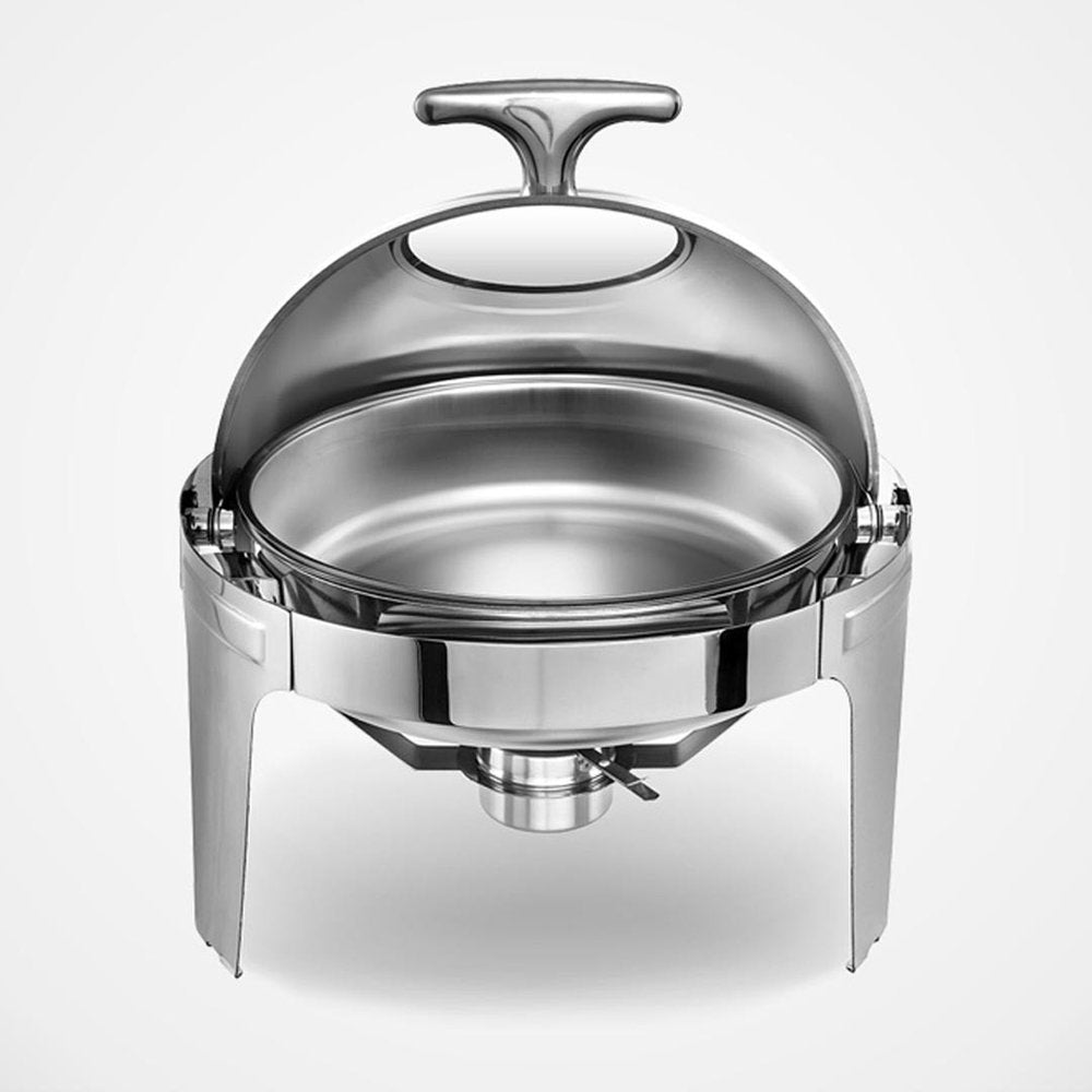 20" Silver Stainless Steel Chafing Dish With Stand