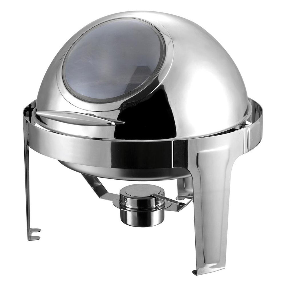 20" Silver Stainless Steel Chafing Dish With Stand