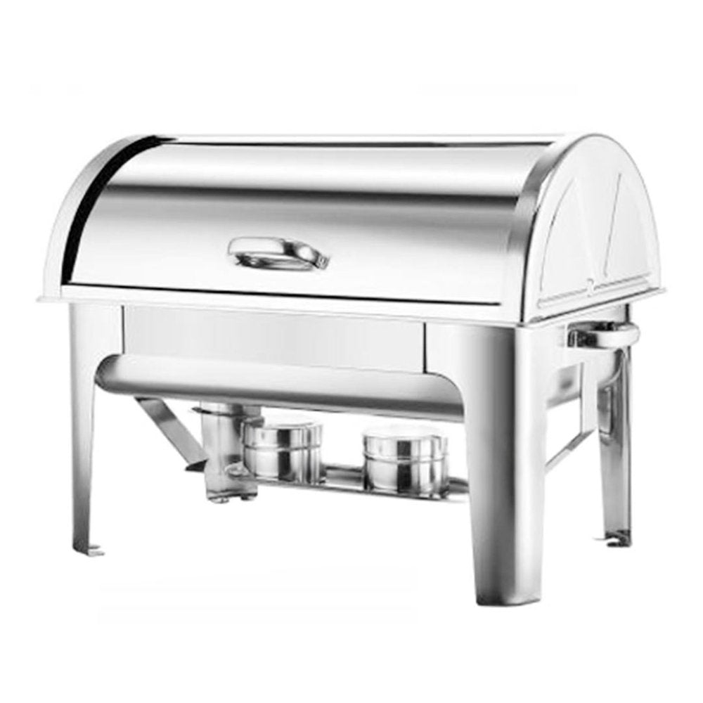 14" Silver Stainless Steel Chafing Dish With Stand