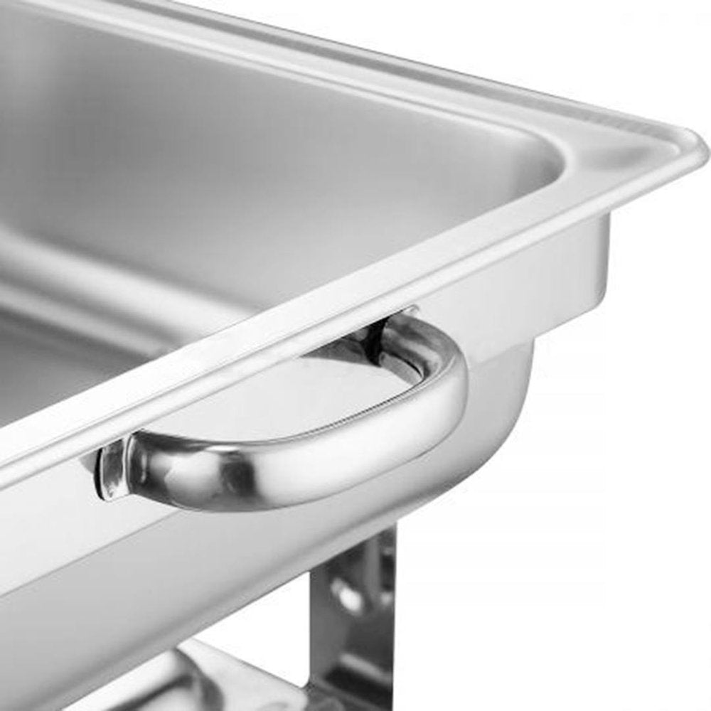 14" Silver Stainless Steel Chafing Dish With Stand
