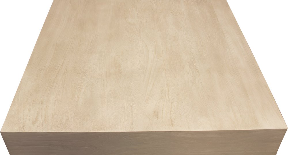 72" Natural Solid Wood Distressed Coffee Table close-up detail
