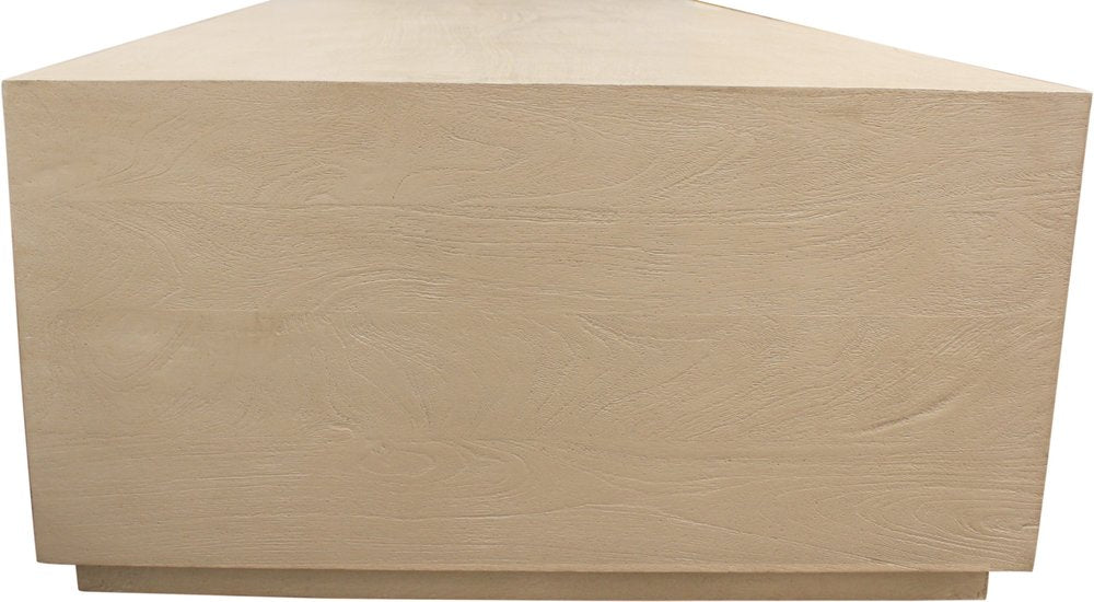 72" Natural Solid Wood Distressed Coffee Table on a white background