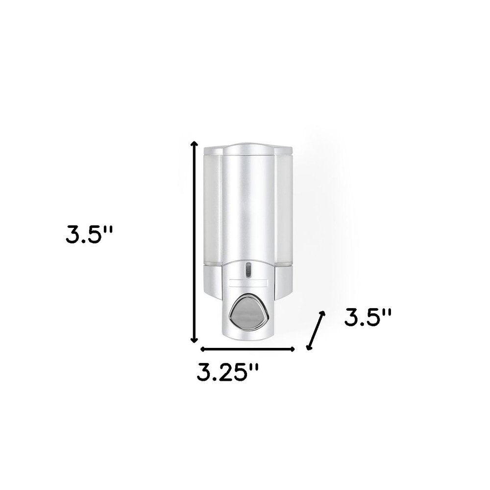 Gray Heavy Duty Plastic Wall Mount Soap Dispenser on a white background