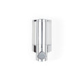 Silver Heavy Duty Plastic Wall Mount Soap Dispenser on a white background