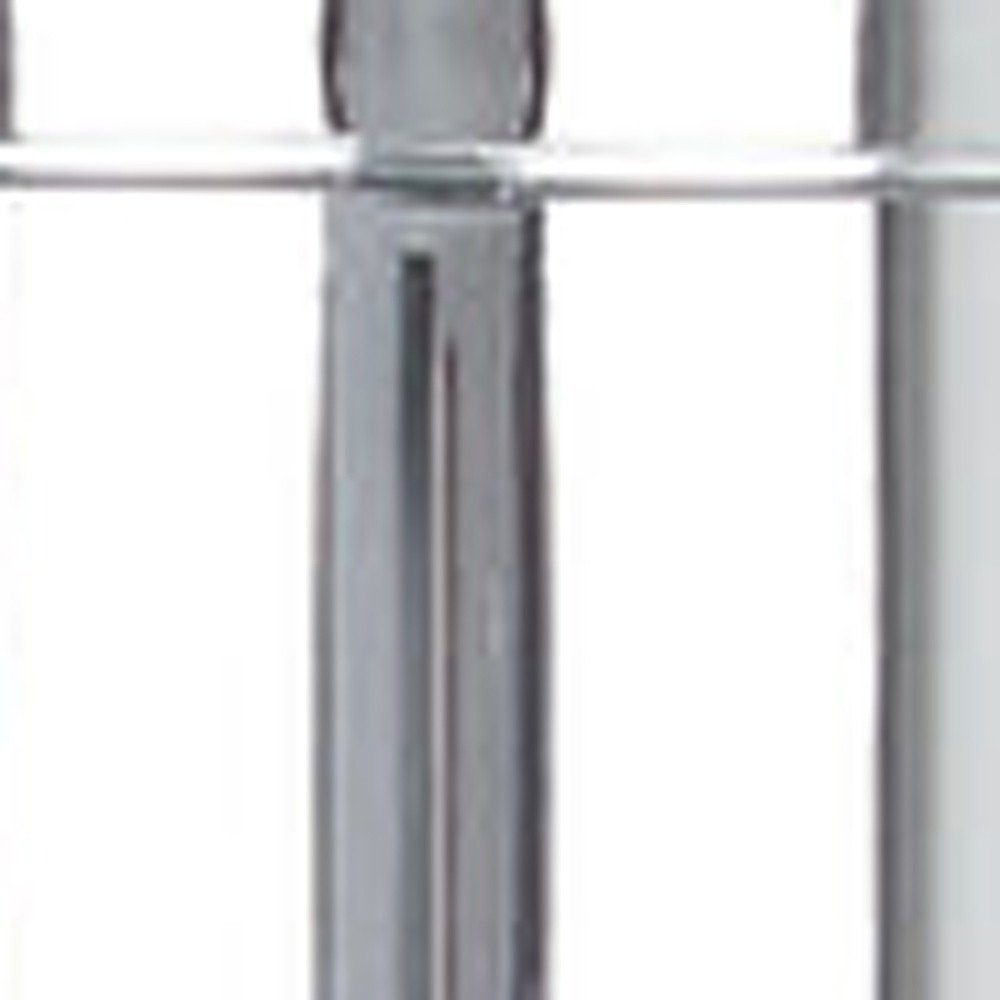 Silver Heavy Duty Plastic Wall Mount Soap Dispenser on a white background
