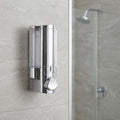 Silver Heavy Duty Plastic Wall Mount Soap Dispenser