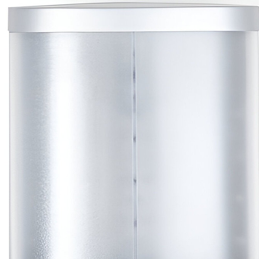 Gray Heavy Duty Plastic Two Chamber Wall Mount Soap Dispenser on a white background