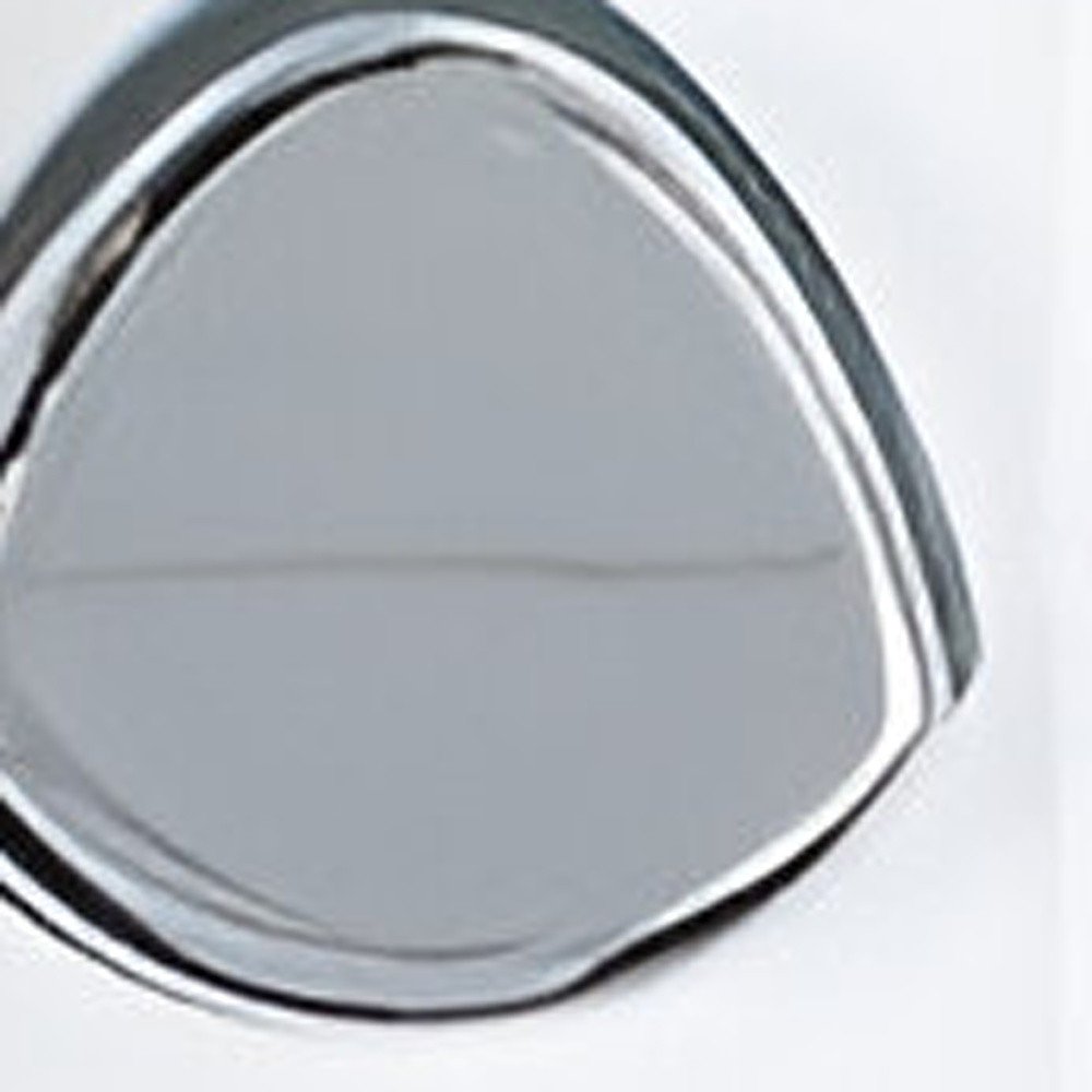 White Heavy Duty Plastic Three Chamber Wall Mount Soap Dispenser on a white background