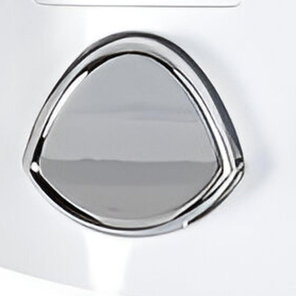 White Heavy Duty Plastic Two Chamber Wall Mount Soap Dispenser on a white background